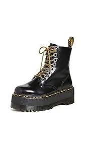 Dr. Martens Vegan Jadon Max ブラック 8 UK DR. MARTENS JADON MAX COMBAT PLATFORM BOOTS IN BLACK OXFORD